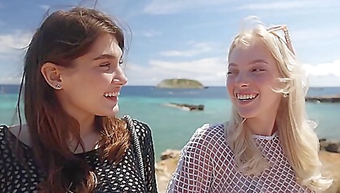 Cute girl with huge boobs gets